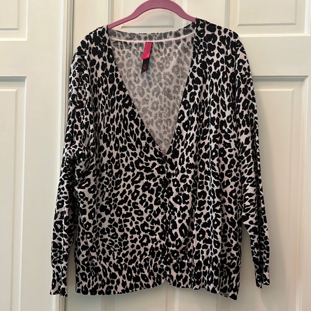 Animal print cardigan